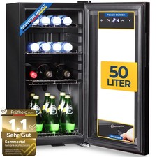 Kühlschrank mit Glastür - 50 Liter Kühlschrank LED - Minibar - Sommertal GK50