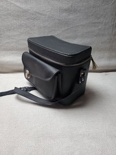 Kameratasche Fototasche mit Tragegurt Leder innen roter Stoff original 70er