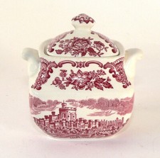 Zuckerdose Enoch Wedgwood Royal Homes of Britain rot #6310