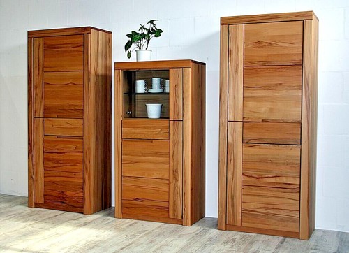 Massivholz wohnwand 3tlg - wohnwand,
