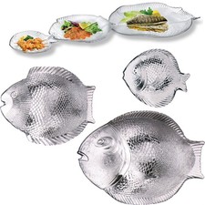 Glas Fischplatte Servierplatte