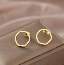 Ohrstecker Edelstahl Ohrring Rund Eckig Oval Fein Filigran Damen Schmuck