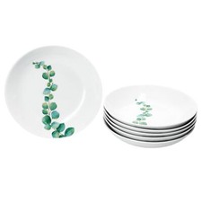 6x Eukalyptus Suppenteller