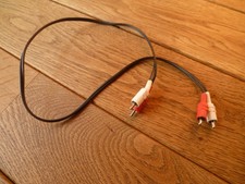 Cinch Kabel, Videokabel, stereo analog doppelt, 2 RCA Stecker, 0,80 m