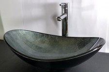 Aufsatz Glas Waschbecken OVAL