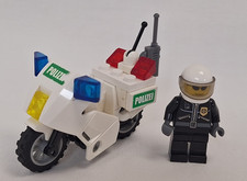 Lego City 7235 Polizeimotorrad Police grün Polizei Motorrad komplett mit OBA