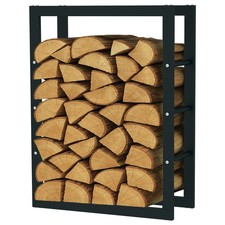 Kaminholzregal 60x25x80cm Regal Brennholzregal Holz Stapelhilfe Feuerholzregal