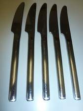 WMF Besteck (23) Serie ? 5 Speisemesser, Tafelmesser, glatt, glänzend