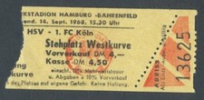 1968/69 -- Hamburger SV HSV - 1. FC Köln --- Bundesliga Ticket