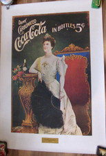 Altes coca cola - altes, werbe-plakat