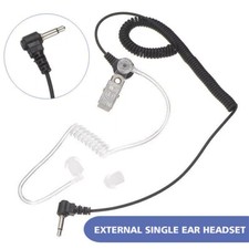 3.5MM Funkgeräte Headset Ohrhörer mit Schallschlauch schwarz