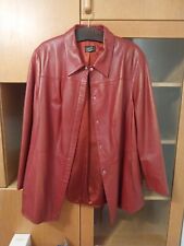 Echtlederjacke Damen, Gr. 48, weinrot, Samoon Collection