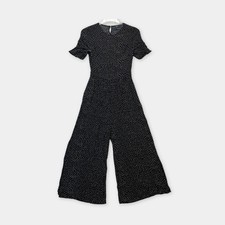 Asos Jumpsuit Damen Gr. 36 Schwarz Gepunktet Elegant Sommer Onepiece