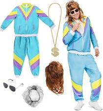 80er Jahre Kostüm Unisex Set