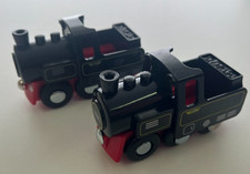 Lokomotive LOK 2 Stück schwarz  magnetisch Magnet Eisenbahn 