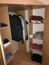 Begehbarer Kleidereckschrank, Buchenholz, sehr guter Zustand, 120x120
