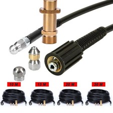 4tlg Rohrreinigungsschlauch M22 Abflussreiniger Kanalratte für Kärcher Kränzle