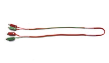 Fischertechnik 1 Stk Kabel 400, grün/rot mit 4 Flachsteckern (ft-Nr. ohne)