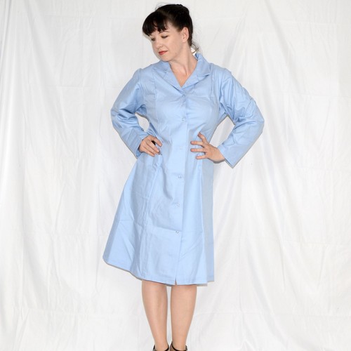 Langärmlig blaues minikleid - minikleid, *