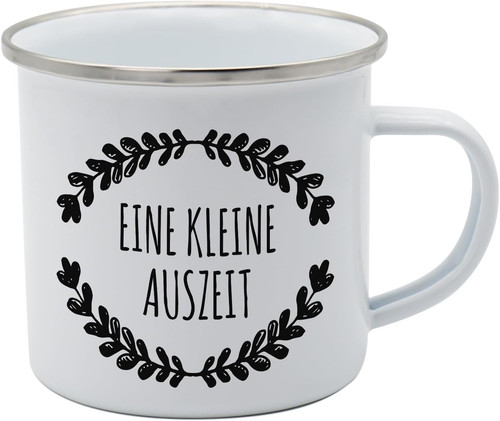 Tasse kleine auszeit emaille - tasse,