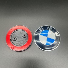 BMW Emblem 82mm Blau 2 Loch