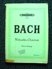 Bach: Weihnachtsoratori, Klavierauszug, gebraucht, mit Namen,  innen s.Foto