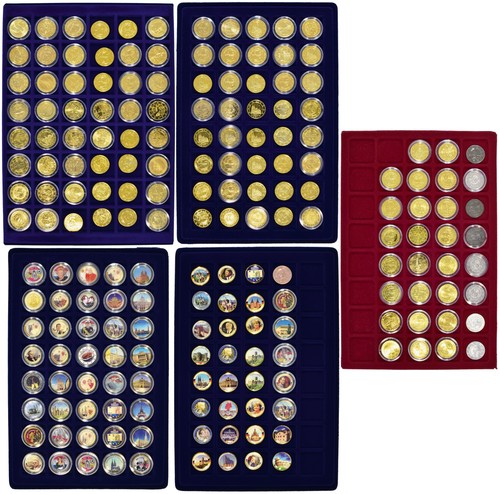 Euro münzen farbig und - 2,