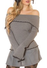 Damen Langarm Off Shoulder