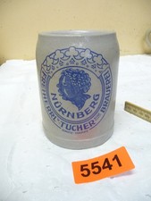 5541.      Alter Steingut Bierkrug  Tucher Nürnberg  Deko  Bierkrug 0,5 L