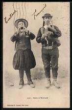 Ansichtskarte Biniou et Bombarde, Flöte- und Dudelsackspieler 