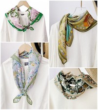 65cm mittelgroß 100% Seide Damen Halstuch Sommer Frühling Seidentuch Seidenschal