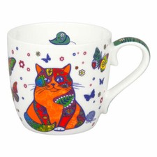 Könitz Colourful Animals Cat Becher Katze Tasse Kaffeetasse Bone China 415ml