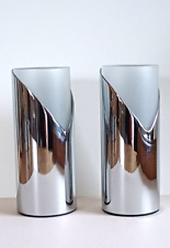 2er Set  HERSTAL Teelichthalter Metall m. Glaskolben