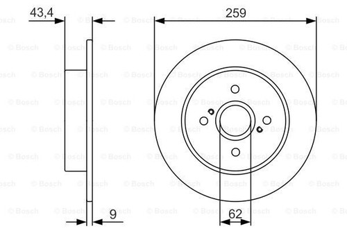 Bosch bremsscheibe hinten - bremsscheibe, für