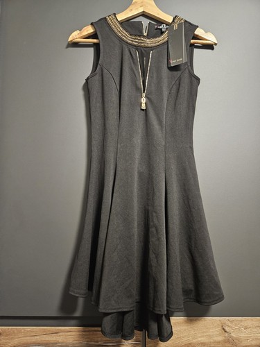 Elegantes schwarzes kleid - schwarzes,