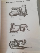 Werkstatthandbuch / Montageanleitung Heinkel Roller -TOURIST;Type 407 A-O