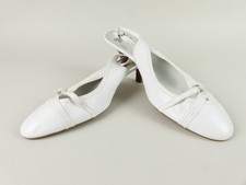 Esprit Damen Schuhe Pumps 41 Weiß Slingback High Heels Kunstleder neuw. (15828)