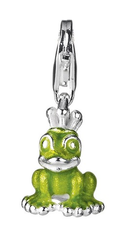 Charm frosch könig silber - frosch,