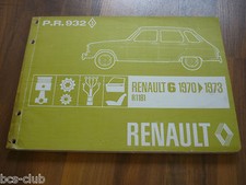 RENAULT 6 R6 R1181 1973 original ERSATZTEIL KATALOG ETK 3.A. WERKSTATT HANDBUCH