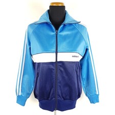 Vintage Adidas Firebird Trainingsjacke Herren Gr 3 XS Blau West Germany 70er