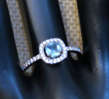 925 ECHT SILBER RHODINIERT *** Ring Zirkonia  hellblau blau Größenauswahl