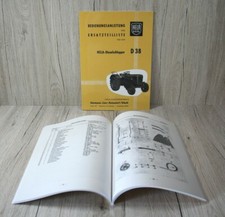 HELA Bedienungsanleitung und Ersatzteilliste für den Traktor D38