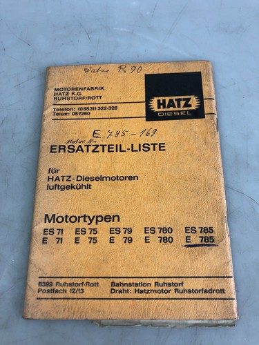 Hatz ersatzteilliste - ersatzteilliste, +