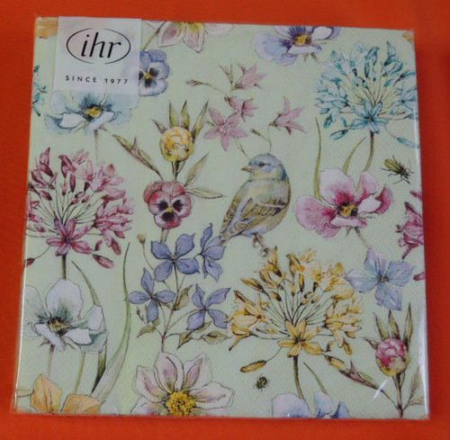 Servietten vogel blumen - servietten,