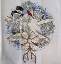 Fertig funkelnder Schneemann