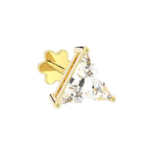 14k weißgold dreieckschliff - weißgold,