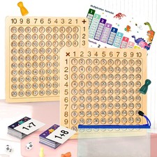 Mathematik Lernspiel Holz 2 in 1 Addition Multiplikation Kinder Geburtstagsge...