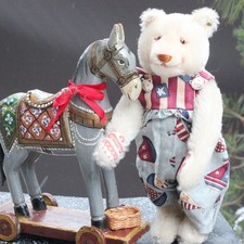 Weißer Steiff Teddy Dicky