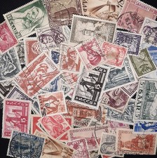 Saar, Saargebiet, Saarpost - 50 Briefmarken - Lot - gestempelt, ungebraucht