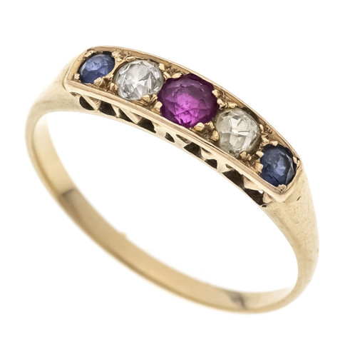 Antiker tricolor ring mit - antiker, tricolor-ring